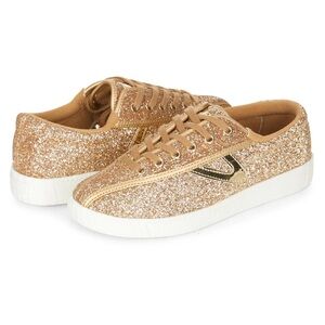 Tretorn Gold Glitter Sneakers